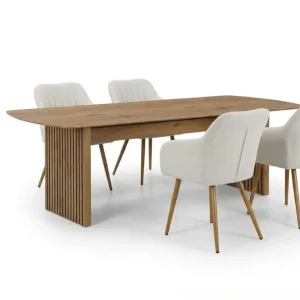 Bark Richeto Matgrupp Ek 180 cm med 6 Filippa Matstolar Ek/Vit - Möbler Erbjudande