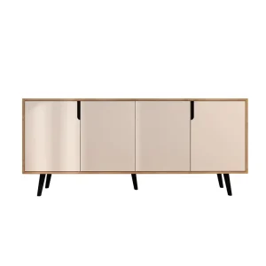 Latinara Konsolbord 180 cm Sapphire Oak, Vit - Förvaring Fri frakt