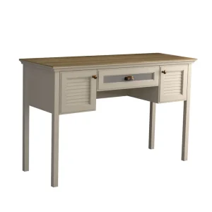 Nenora Skrivbord 132 cm Crème, ek, grå - Möbler Billigare