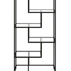 Sorena Bokhylla 90x172 cm Svart och transparent - Förvaring Köp nu