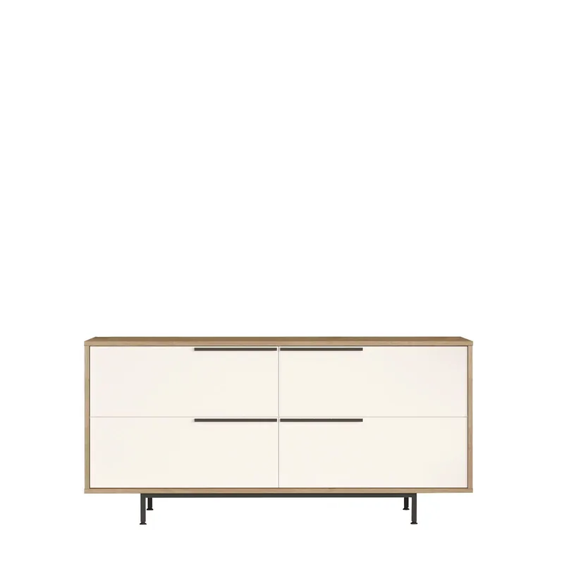Nilena Konsol 160x74,3x44,5 cm Ek och vitt - Möbler Rea