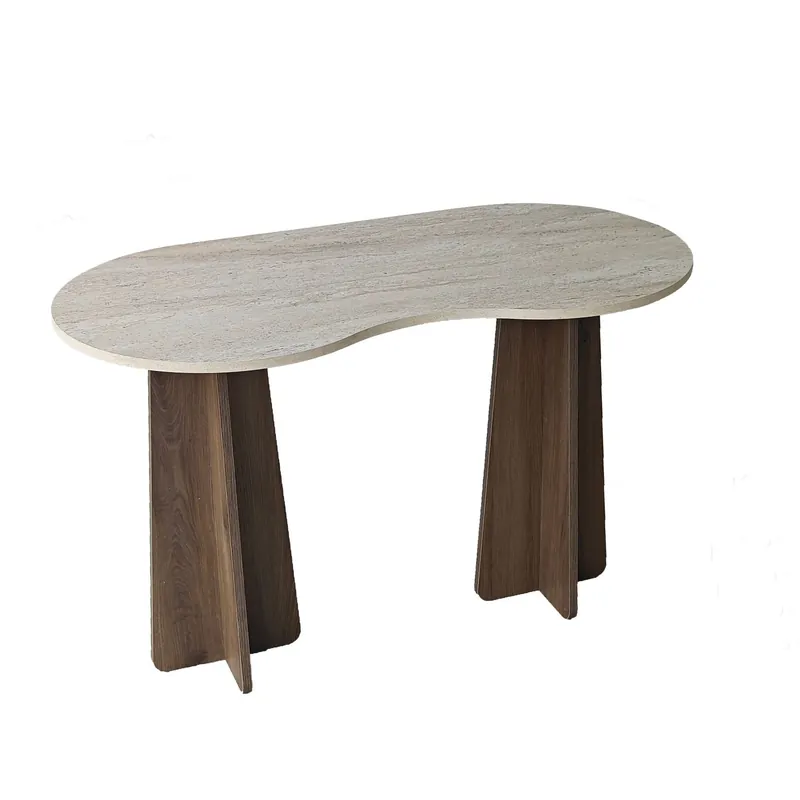 Nyhet Soryn Skrivbord 120x75x60 cm Travertine Walnut - Möbler