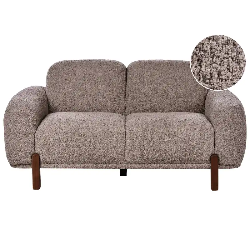 2-sits soffa Odnes i Bouclé Beige - Möbler Snabb leverans